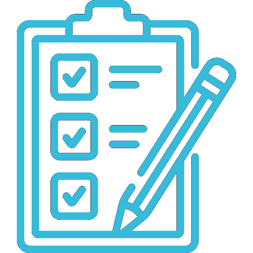 Icon of a checklist symbolizing the customizable janitorial cleaning services tailored to client needs